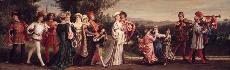 Elihu Vedder Wedding Procession France oil painting art